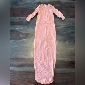 Colored Organics Pink Baby Knotted Sleep Dress